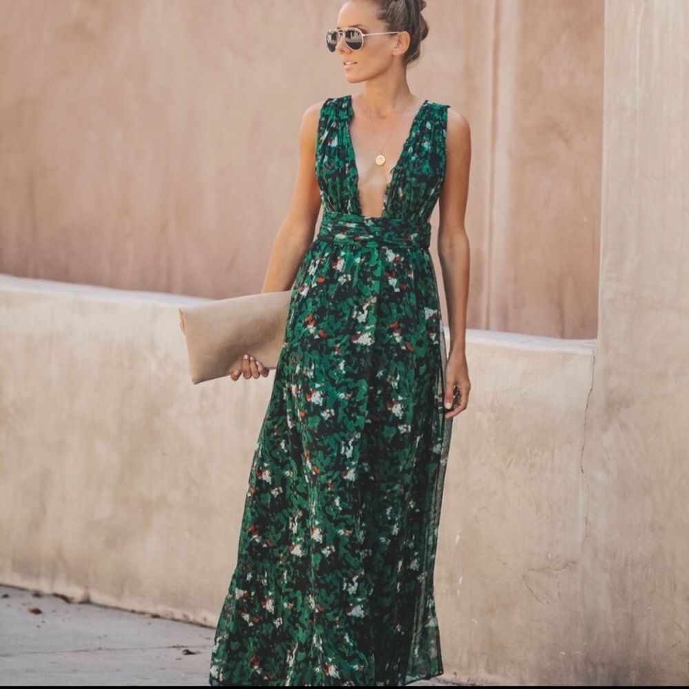 Green Floral Dress